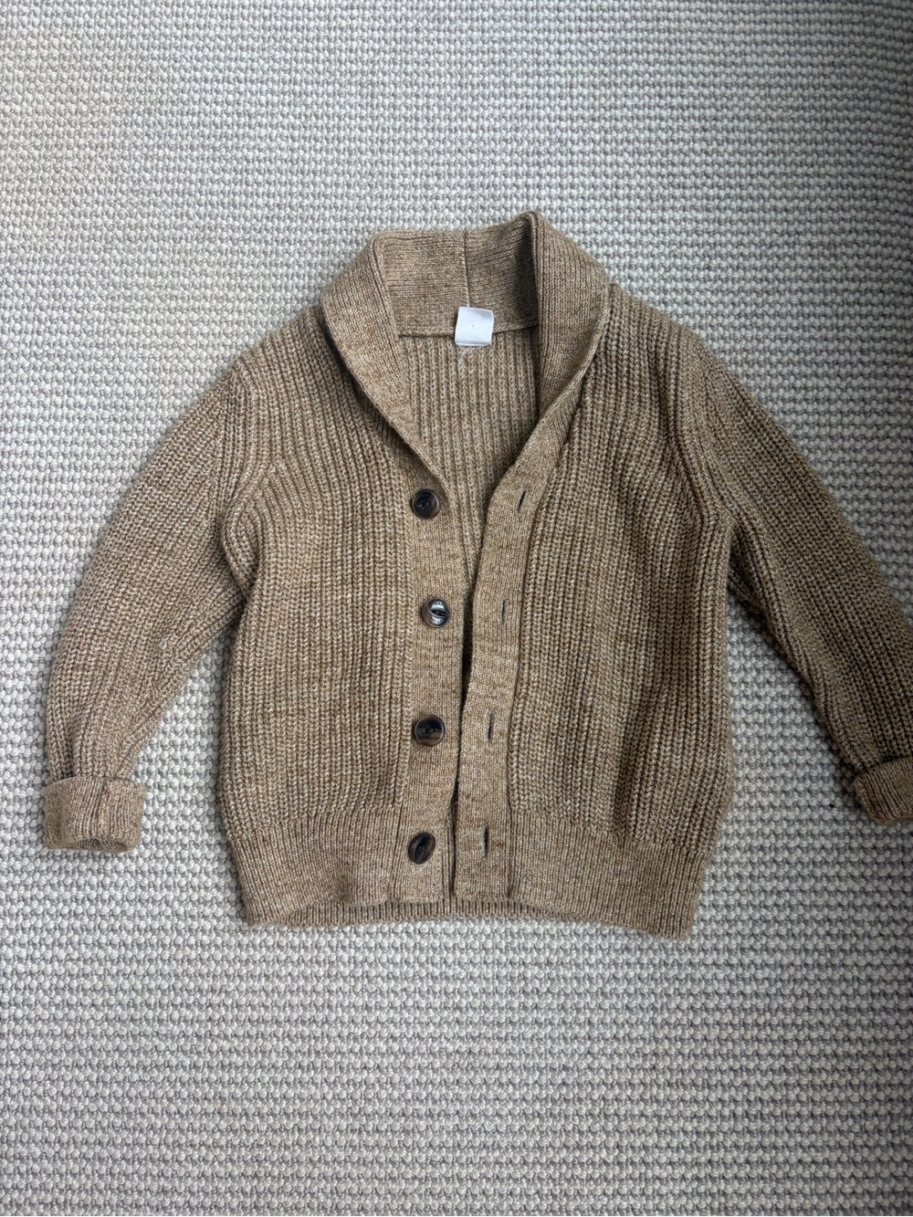 GAP Shawl Collar Button-Front Cardigan - Brown